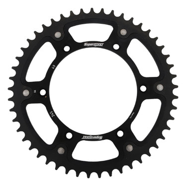 Supersprox - Steel & Aluminum Black Stealth sprocket, 49T, Chain Size 520, RST-245-49-BLK