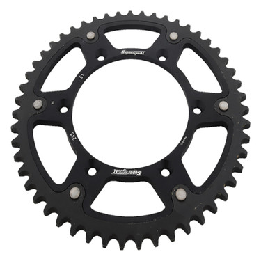 Supersprox - Steel & Aluminum Black Stealth sprocket, 51T, Chain Size 520, RST-245-51-BLK