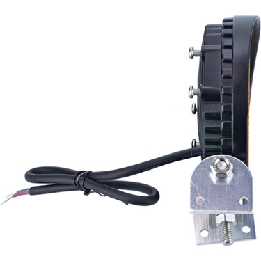 J&N Work Light, 12/24V, LED, 500 Lumens, Amber, 4.5", Flood, Black Housing