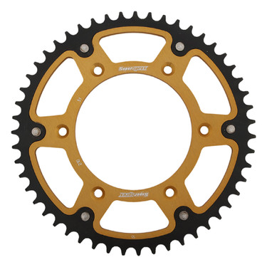 Supersprox - Steel & Aluminum Gold Stealth sprocket, 51T, Chain Size 520, RST-210-51-GLD
