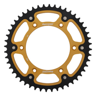 Supersprox - Steel & Aluminum Gold Stealth sprocket, 48T, Chain Size 520, RST-990-48-GLD