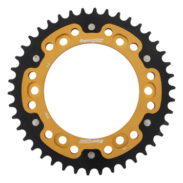 Supersprox - Steel & Aluminum Gold Stealth sprocket, 42T, Chain Size 525, RST-899-42-GLD