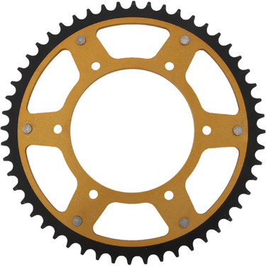 Supersprox - Steel & Aluminum Gold Stealth sprocket, 52T, Chain Size 520, RST-990-52-GLD