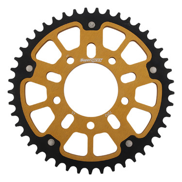 Supersprox - Steel & Aluminum Gold Stealth sprocket, 45T, Chain Size 525, RST-7092-45-GLD