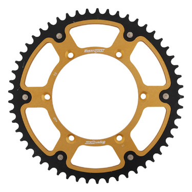 Supersprox - Steel & Aluminum Gold Stealth sprocket, 53T, Chain Size 520, RST-460-53-GLD