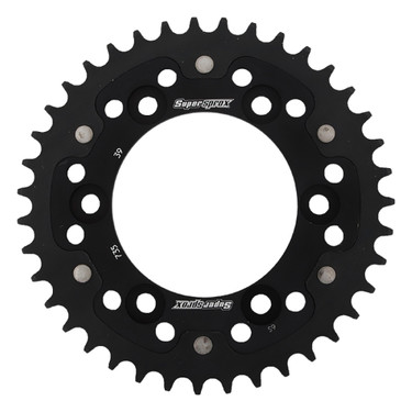 Supersprox - Steel & Aluminum Black Stealth sprocket, 39T, Chain Size 520, RST-735-39-BLK