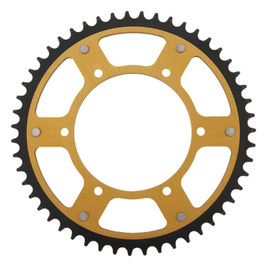 Supersprox - Steel & Aluminum Gold Stealth sprocket, 51T, Chain Size 520, RST-808-51-GLD