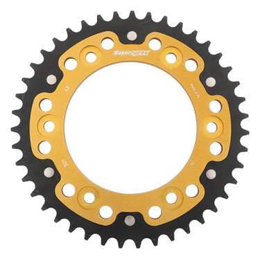 Supersprox - Steel & Aluminum Gold Stealth sprocket, 43T, Chain Size 520, RST-301-43-GLD