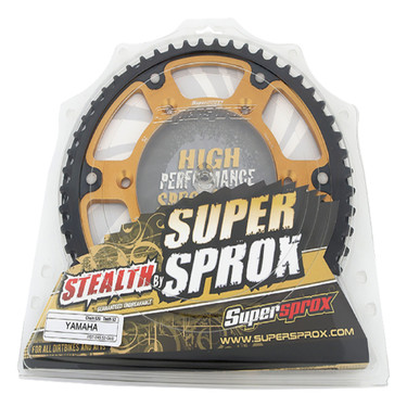 Supersprox - Steel & Aluminum Gold Stealth sprocket, 52T, Chain Size 520, RST-245-52-GLD