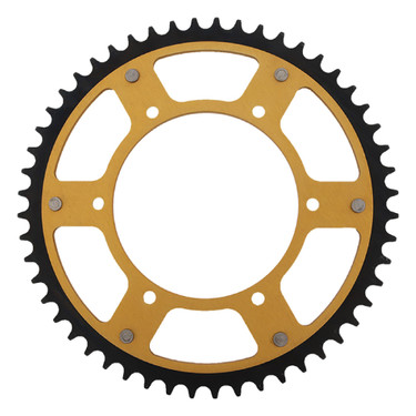 Supersprox - Steel & Aluminum Gold Stealth sprocket, 52T, Chain Size 520, RST-245-52-GLD