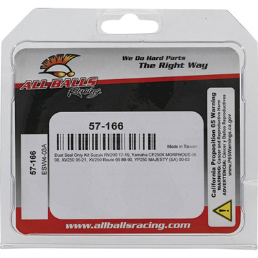 All Balls Racing Fork Dust Seal Kit 57-166 for Suzuki RV200 17 2017