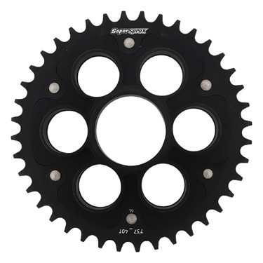 Supersprox - Steel & Aluminum Black Stealth sprocket, 40T, Chain Size 520, RST-737-40-BLK