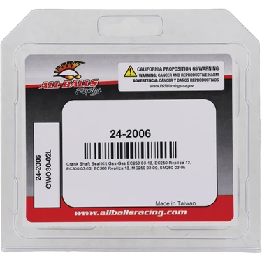 All Balls Racing Crankshaft Seal Kit 24-2006 for Gas-Gas EC 250 2003-2013