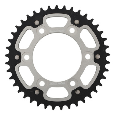 Supersprox - Steel & Aluminum Sliver Stealth sprocket, 41T, Chain Size 520, RST-735-41-SLV