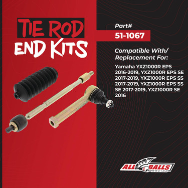 All Balls Tie Rod End Kit 51-1067 for Yamaha YXZ1000R 16, YXZ1000R EPS 17