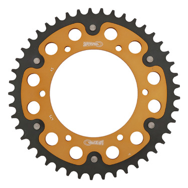 Supersprox - Steel & Aluminum Gold Stealth sprocket, 45T, Chain Size 520, RST-475-45-GLD