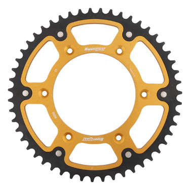 Supersprox - Steel & Aluminum Gold Stealth sprocket, 51T, Chain Size 520, RST-8000-51-GLD