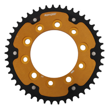 Supersprox - Steel & Aluminum Gold Stealth sprocket, 45T, Chain Size 525, RST-1304-45-GLD