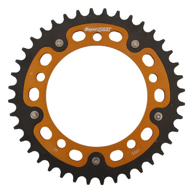 Supersprox - Steel & Aluminum Gold Stealth sprocket, 40T, Chain Size 520, RST-1793-40-GLD
