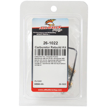 All Balls Carburetor Rebuild Kit for Polaris Sportsman 400 02 03 04 05 26-1022