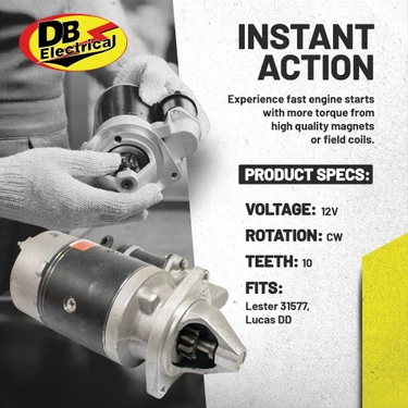 Industrial Starter for Mahindra 4550 4WD, 5570 4WD, 5570 2WD E007700868B91