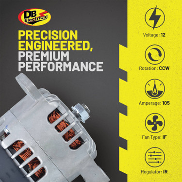 Alternator for 2.1L L4 Kubota V2203-DI Carrier Transicold 53 Ultima