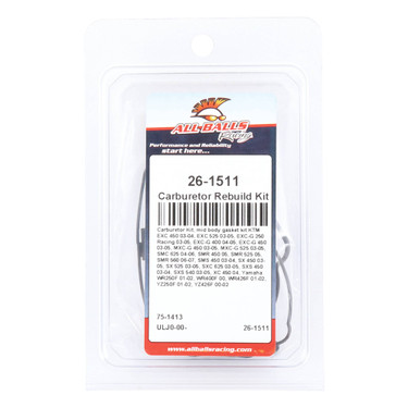 All Balls Carburetor Kit,mid body gasket kit for Yamaha WR250F 2001-2013 26-1511