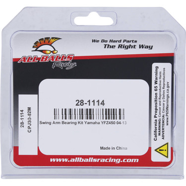 All Balls Swing Arm Bearing Seal Kit for Yamaha 28-1114