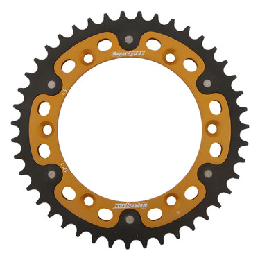 Supersprox - Steel & Aluminum Gold Stealth sprocket, 43T, Chain Size 525, RST-1791-43-GLD