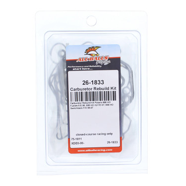 All Balls Carburetor Rebuild Kit 26-1833 for Polaris 600 HO Fusion F/O 06
