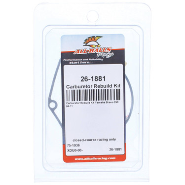 All Balls Carburetor Rebuild Kit 26-1881 for Yamaha Bravo 250 84-11