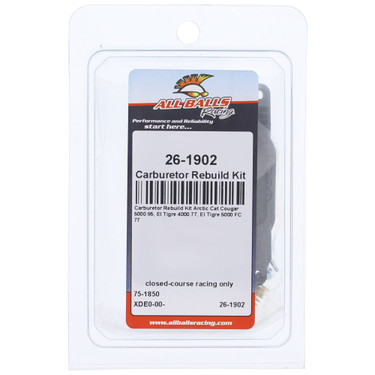 All Balls Carburetor Rebuild Kit 26-1902 for Arctic Cat Cougar 500 85