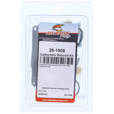 All Balls Carburetor Rebuild Kit 26-1908 for Arctic Cat Z 440 Sno Pro 01-03