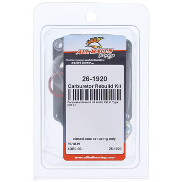 All Balls Carburetor Rebuild Kit 26-1920 for Arctic Cat El Tigre EXT 91