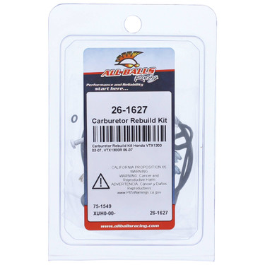 All Balls Carburetor Rebuild Kit 26-1627 for Honda VTX 1300 R 05 06 07