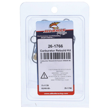 All Balls Carburetor Rebuild Kit 26-1766 for Suzuki DR 250 S 90 91