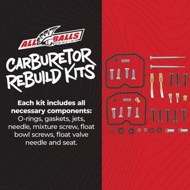 All Balls Carburetor Rebuild Kit 26-1693 for Kawasaki EX 250 Ninja 2008-2012