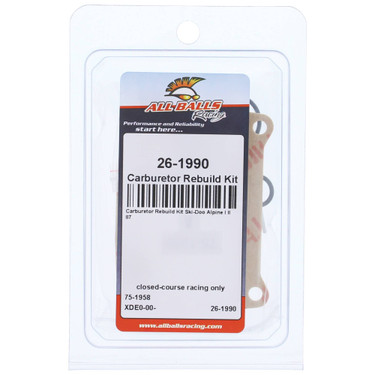 All Balls Carburetor Rebuild Kit 26-1990 for Ski-Doo Alpine I II 87