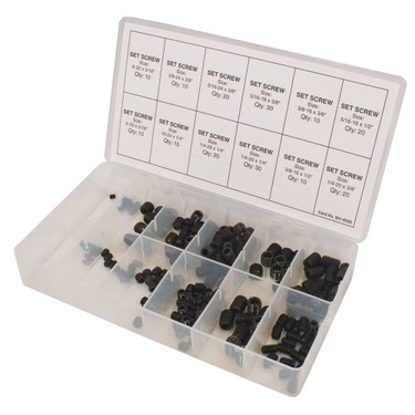 Set Screw Kit 200 pieces Includes, 10 of 8-32 x 3/16" 415-323