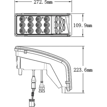 Tiger Lights 12V LED Headlight for Case/IH 330 Steiger Flood/Spot Off-Road Light TL6110R