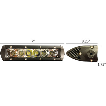 12V 6" Single Row Tiger Lights LED Light Bar 2.5 Amps, Flood/Spot Off-Road Light TL6SRC