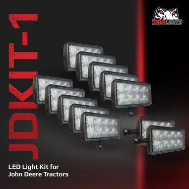 12V LED Tractor Light Kit for John Deere 8100 Flood Off-Road Light JDKit-1