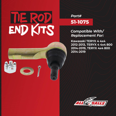 All Balls Tie Rod End Kit 51-1075 for Kawasaki KRF 800 Teryx 4X4 2014-2017