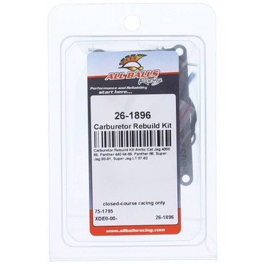 All Balls Carburetor Rebuild Kit for Arctic Cat Jag 4000 85, Super Jag 90 91
