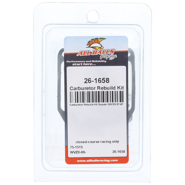 All Balls Carburetor Rebuild Kit 26-1658 for Suzuki GN 125 E 1991-1997