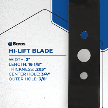 Stens 345-106 Simplicity 1704856ASM Hi-Lift Blade