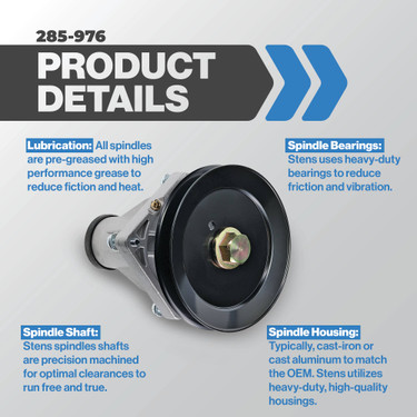 Spindle Assembly for Cub Cadet Mustang XP and Z Force Series zero-turn mowers