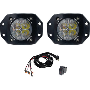 LED Racing Light Kit 3.300 Amps, 12-24 Volt, 3" Depth, 3000 Lumens TLM3-FM-KIT