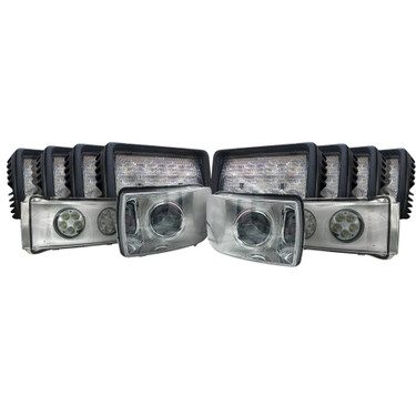 LED Headlight Kit For Case/International Harvester Quadtrac 450; CASEKIT-15