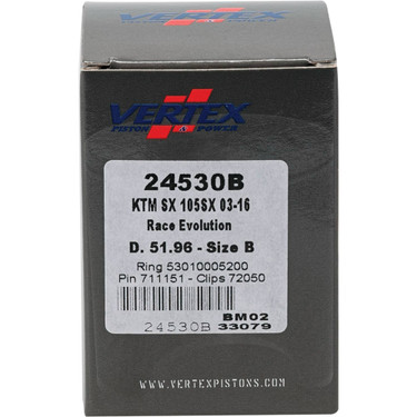 Cast Race Piston Kit For KTM 105 SX 2004-2011, 105 XC 2008-2009 24530B